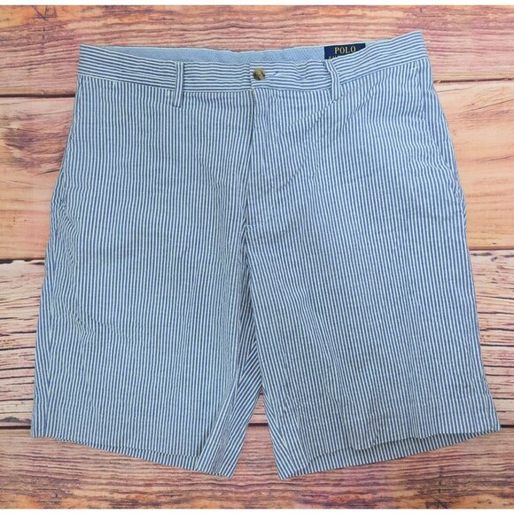Polo Ralph Lauren Mens Stretch Classic Fit Striped Shorts Size 34 - Picture 1 of 7